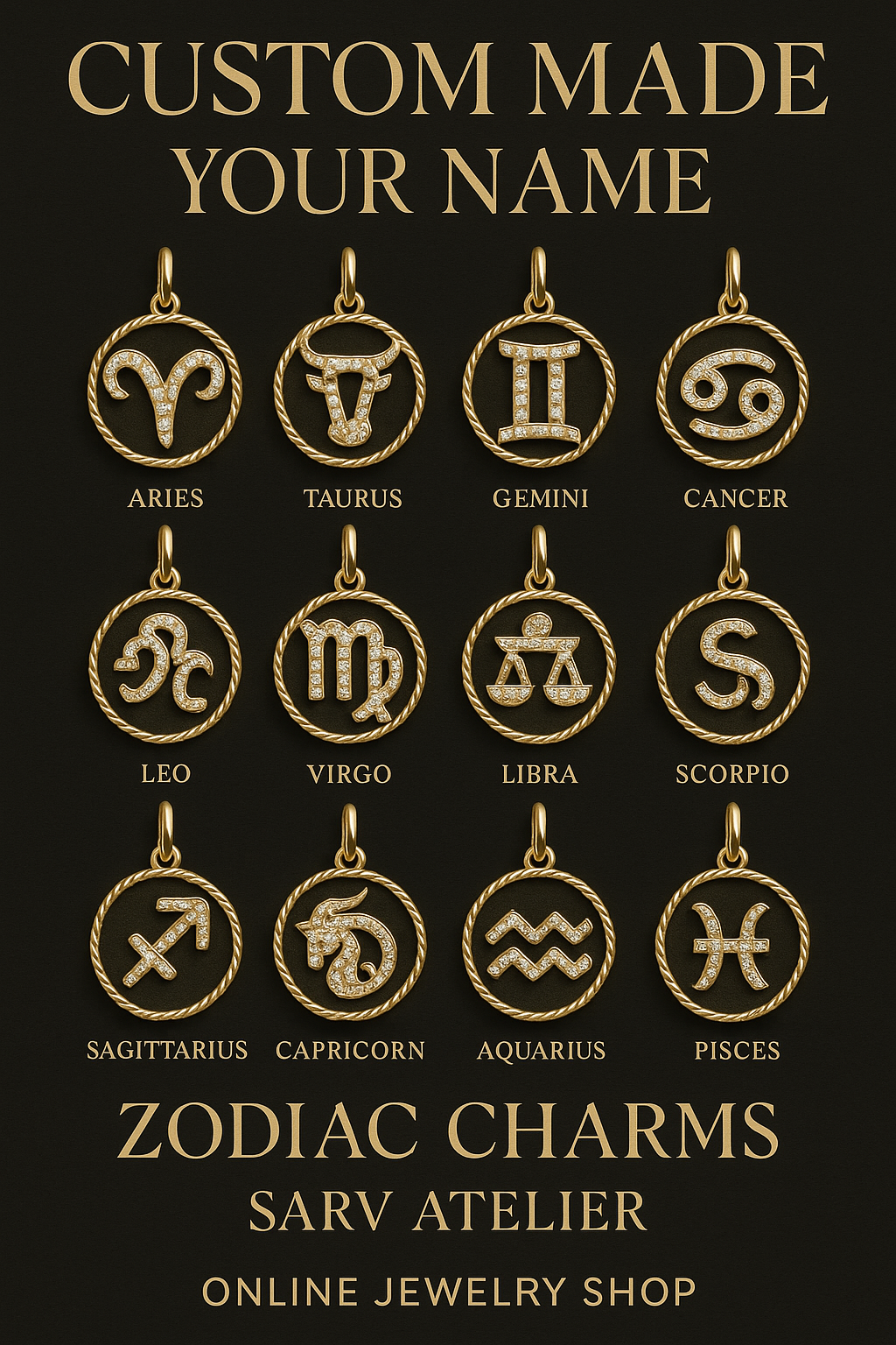 Gold Diamond Earrings 2