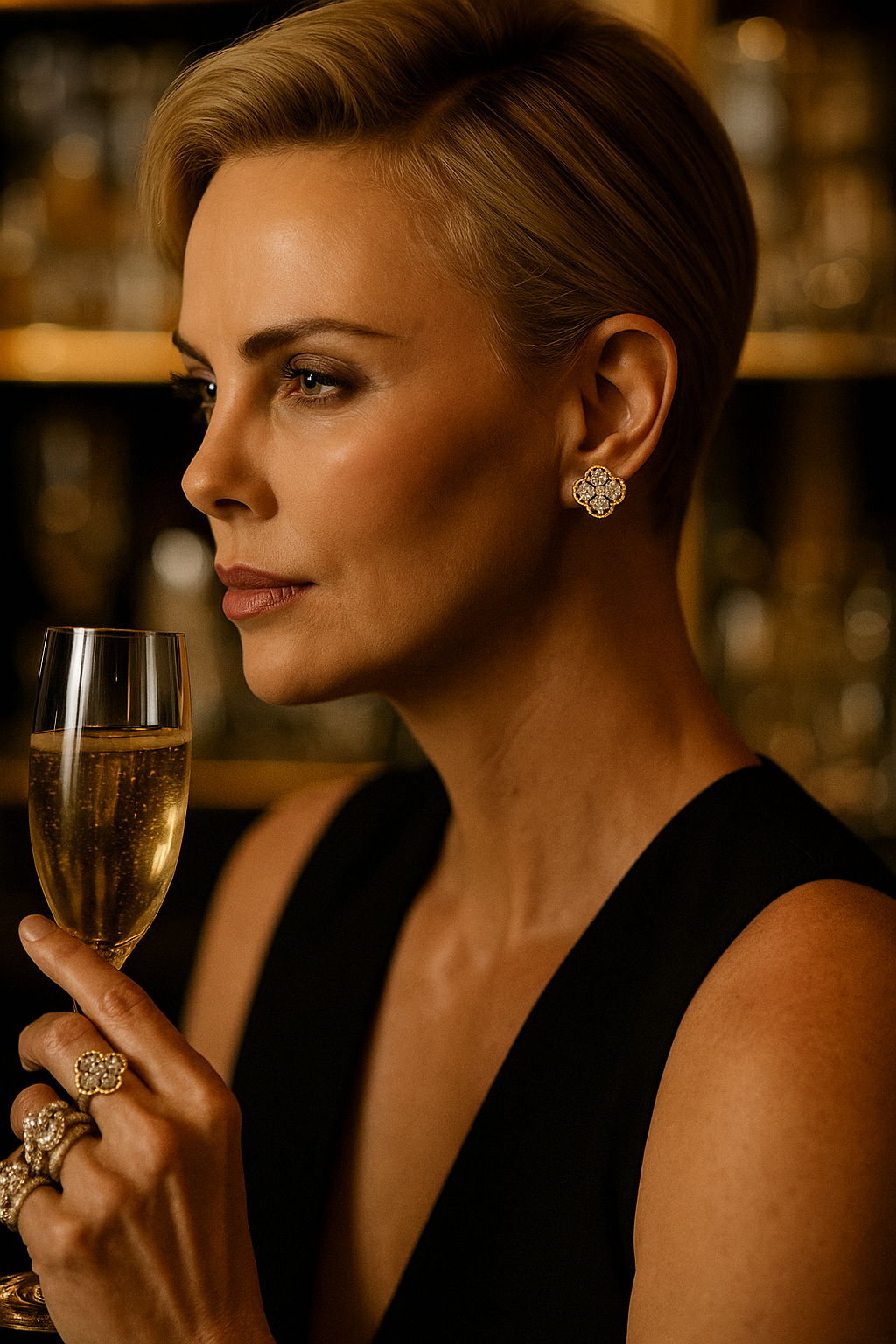 Silver Diamond Earring