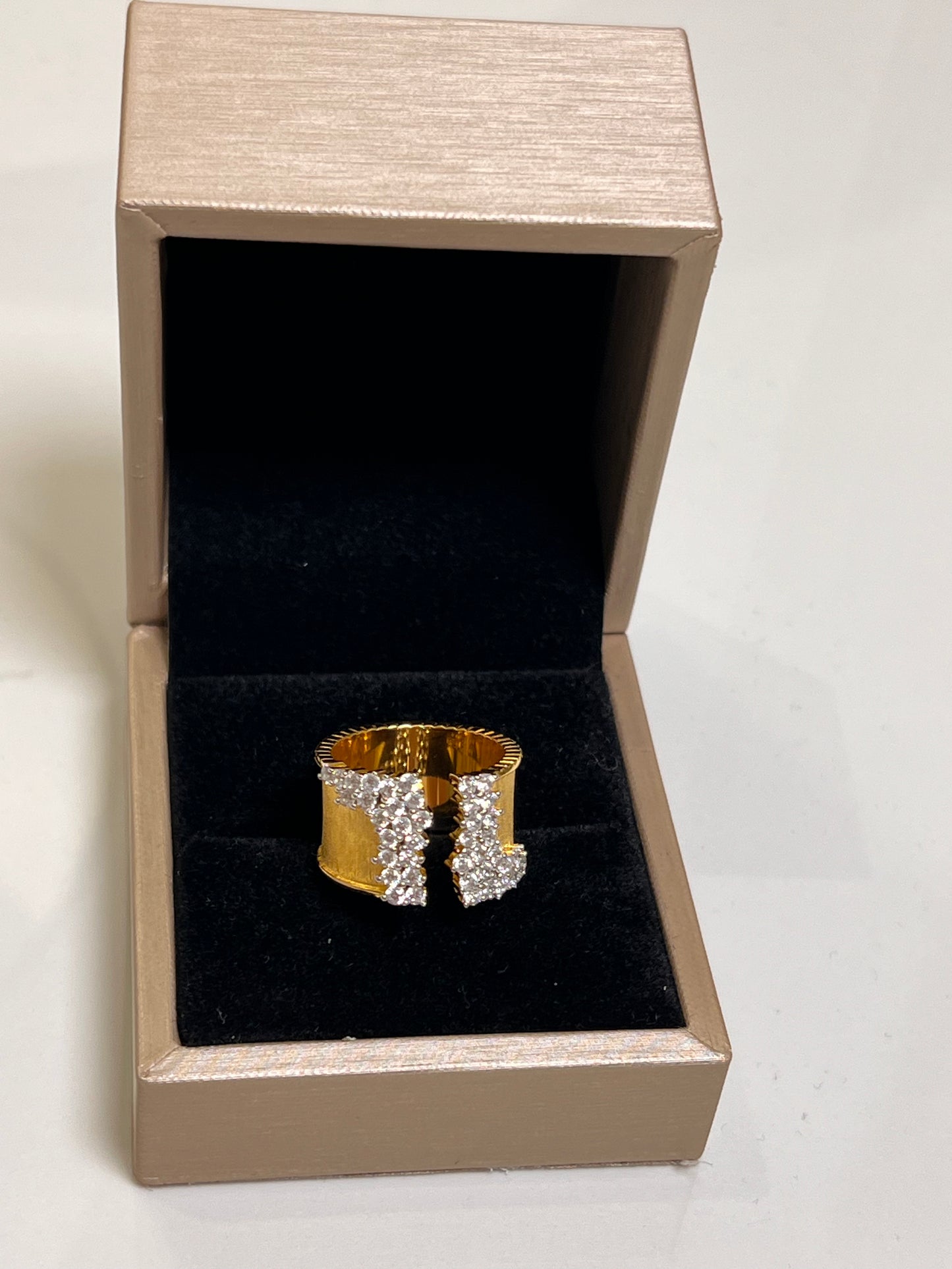 Silver Ring 18 k gold platings