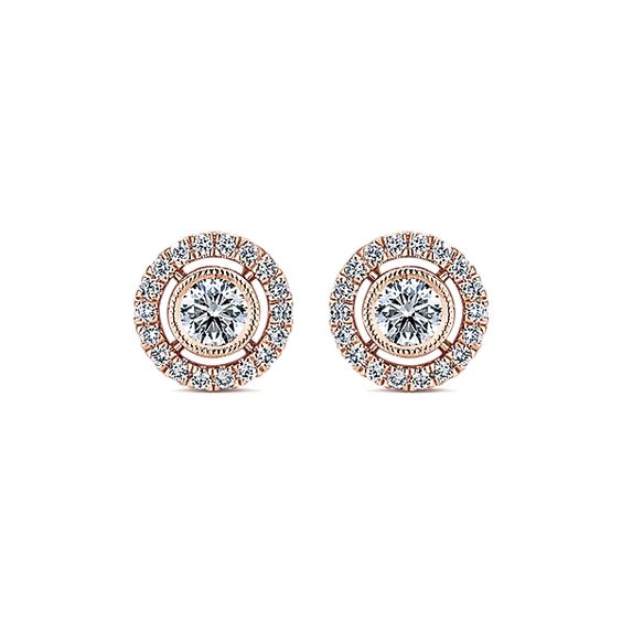 Diamond & gold studs earrings