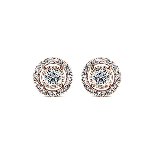 Diamond & gold studs earrings