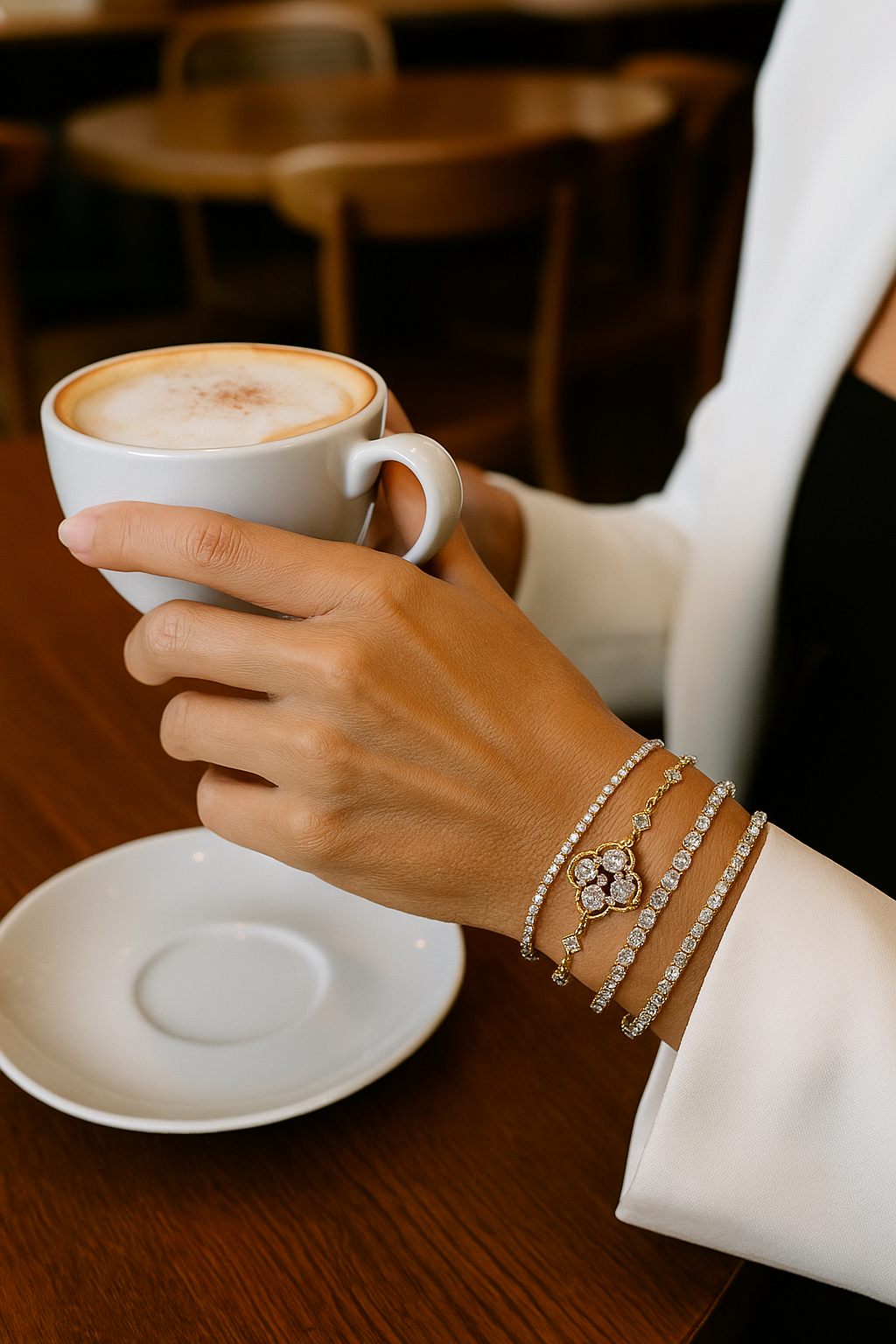 Silver Diamond Bracelet