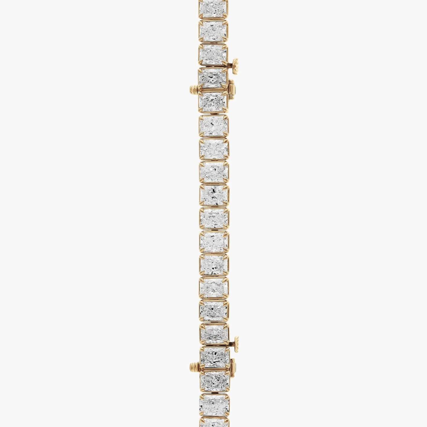 Lab Grown Radiant Diamond Eternity Necklace in 18K Yellow Gold