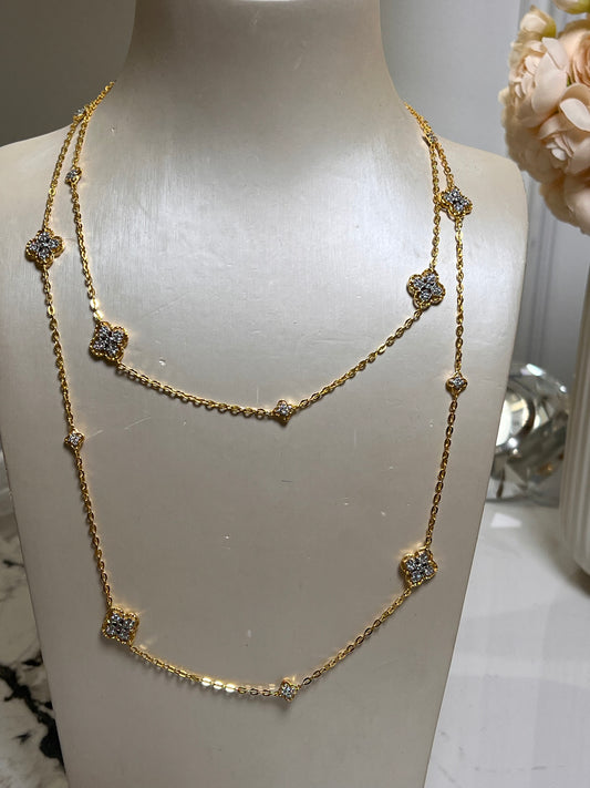 Silver Necklace 18 k gold platings