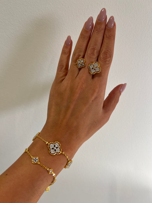 Ring & Bracelet 18 k gold platings